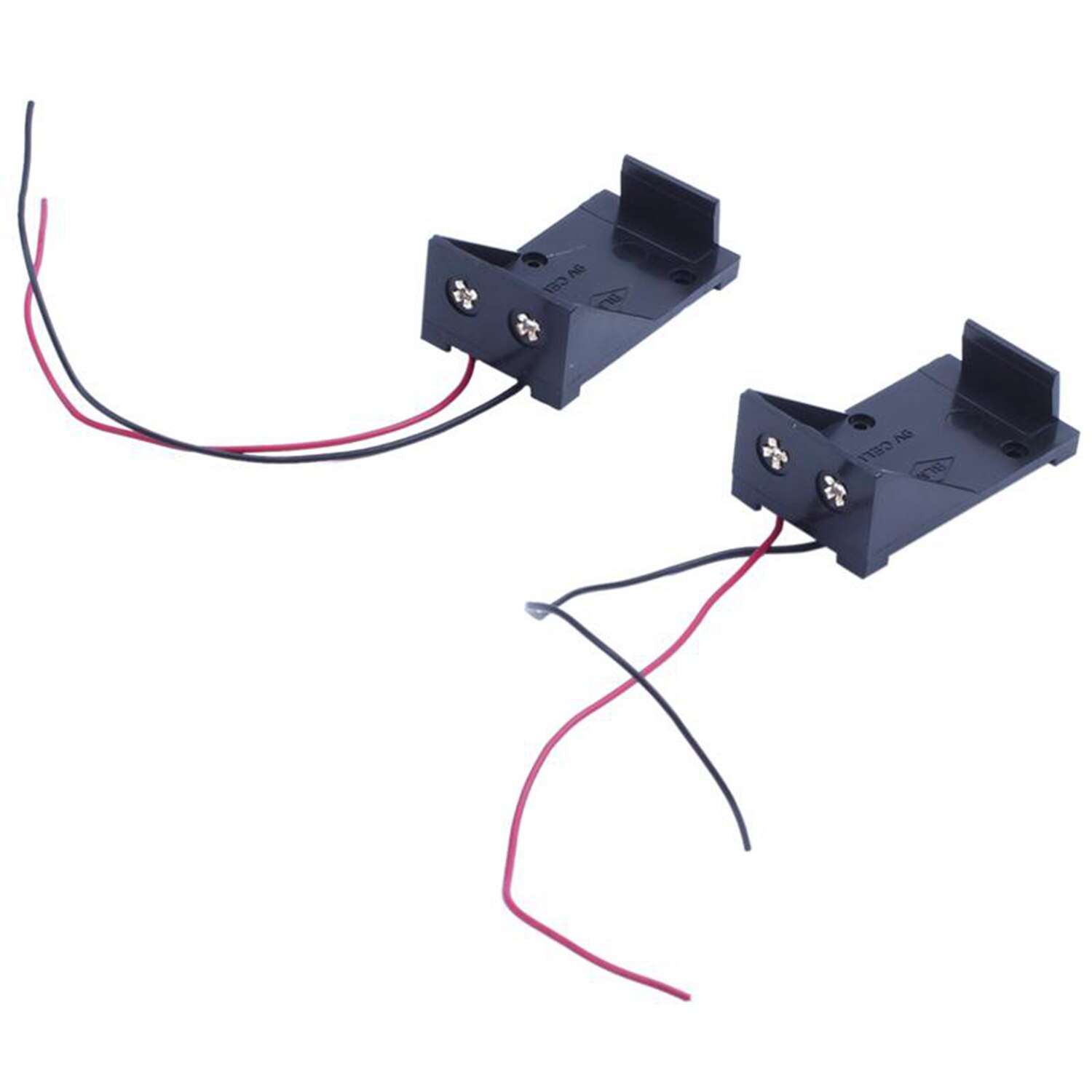 FFYY-5 pieces two plastic housing with cable 9 V batteries supports storage case covers