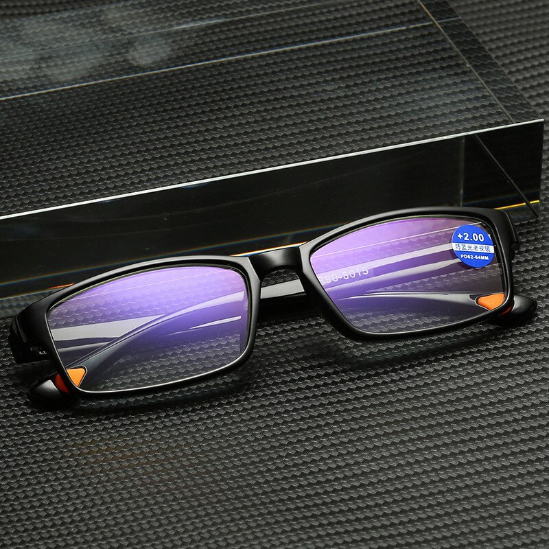 Gafas de lectura para hombre y mujer, lentes de lectura con bloqueo de luz azul, para ordenador, lupa de anteojos TR90, presbicia, marco completo TR90