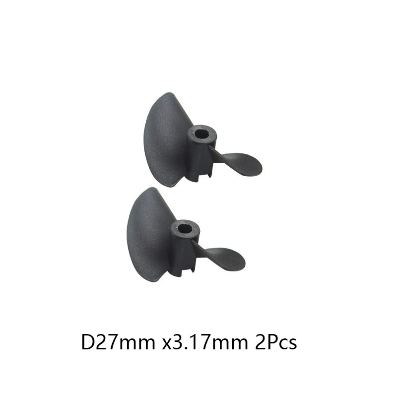 Hélice marina de dos aspas Rc, paleta de nailon P40 * D27 30 32 35 38 40 45 47mm, hélices de 3,17mm, 4mm de paso para piezas de barcos RC DIY: plum