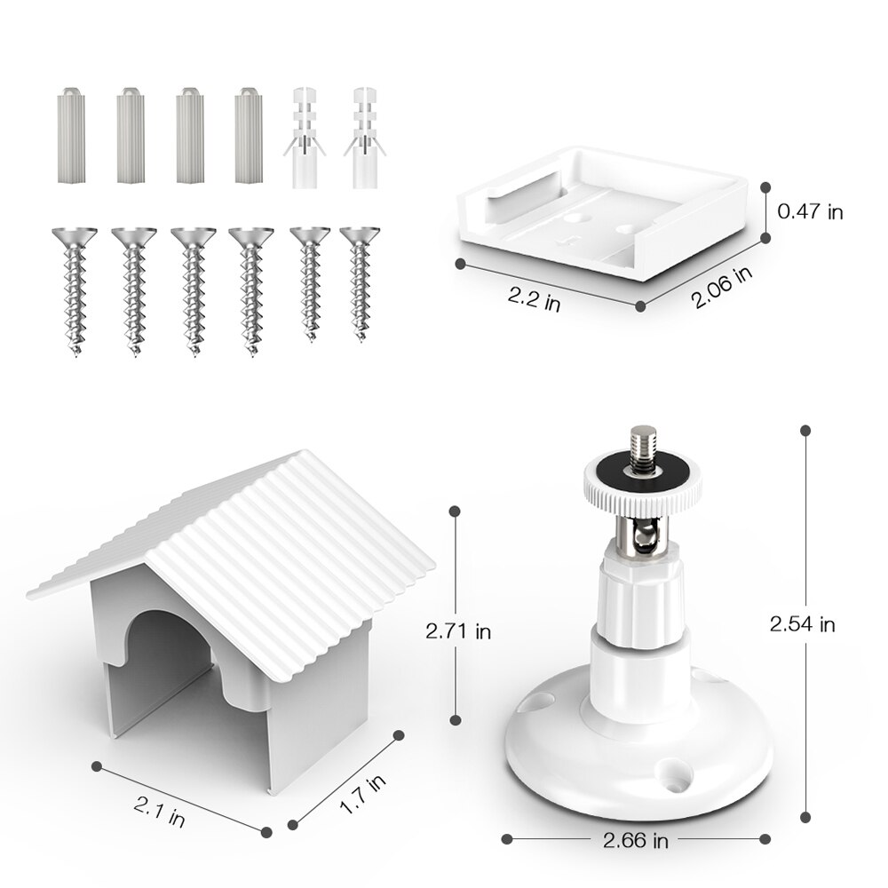 Wyze Camera Wall Mount Bracket Mount with Weather Proof Cover Case for WyzeCam and iSmartAlarm Spot Camera Anti-Sun Protection