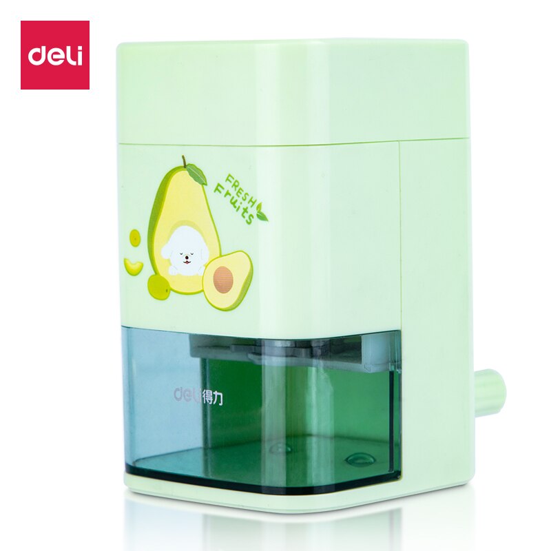 Deli Rotary Pencil Sharpener For Graphite Pencil Pink Green For Office and Student ER10604: Green Fruit