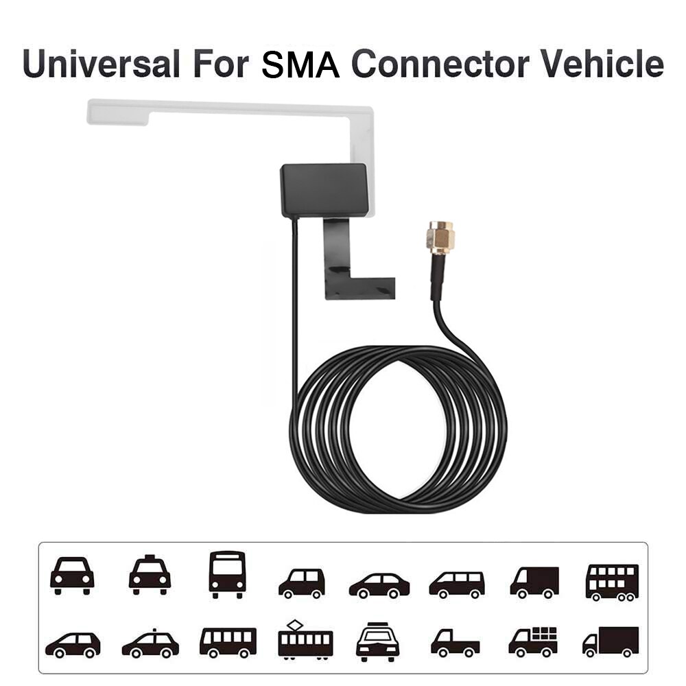 Universele 12V Sma Connector Voertuig Actieve Antenne Dab Digitale Autoradio Antenne Met Rf Versterker Sterke Stabiel Signaal