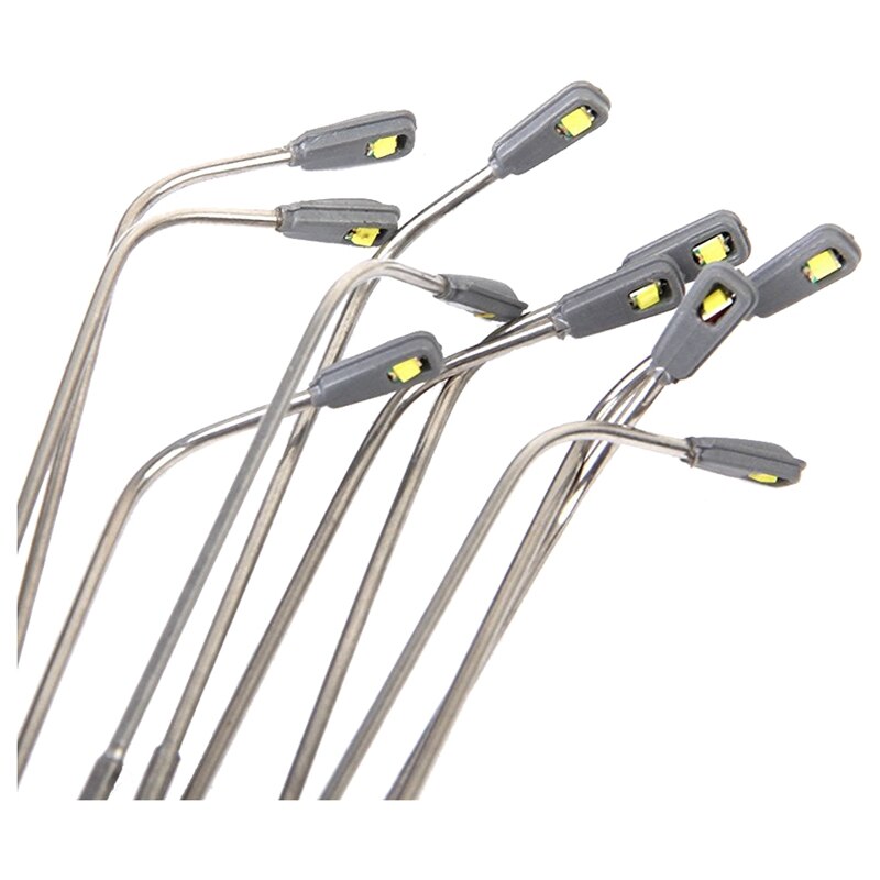 10 Pcs Model Led Straat Lamp Verlichting Enkele Kop Trein Layout Landschap 1: 100