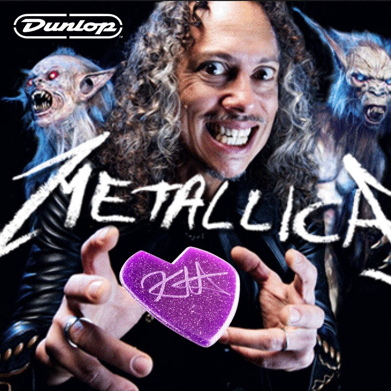 1 pc guitar picks dunlop kirk hammett signatur jazz iii 1.38mm guitar pick plectrum mediator akustiske elektriske guitar picks