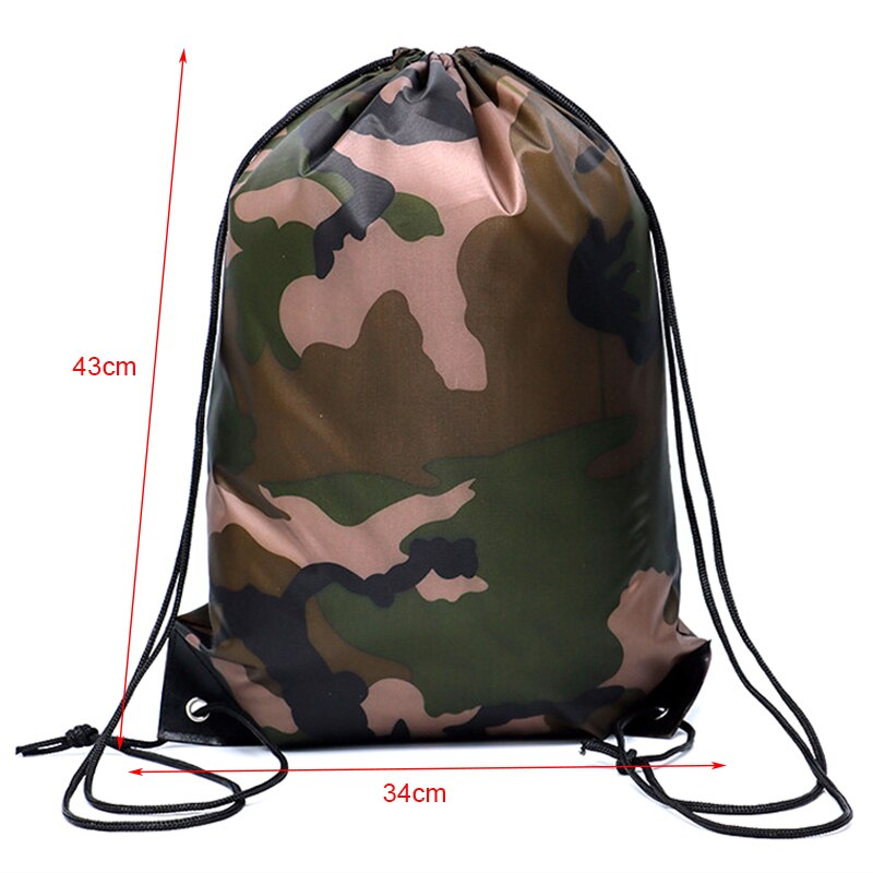 ZYWLBXMH Camouflage sac à cordon Oxford tissu sac de rangement homme voyage sac d'emballage Sport sac de plein air nécessités quotidiennes sac