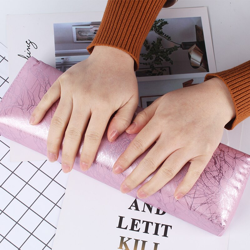 Monika pu læder håndstøtte til negle pude neglepude salon håndholder armlæn manicure nail art tilbehør værktøj