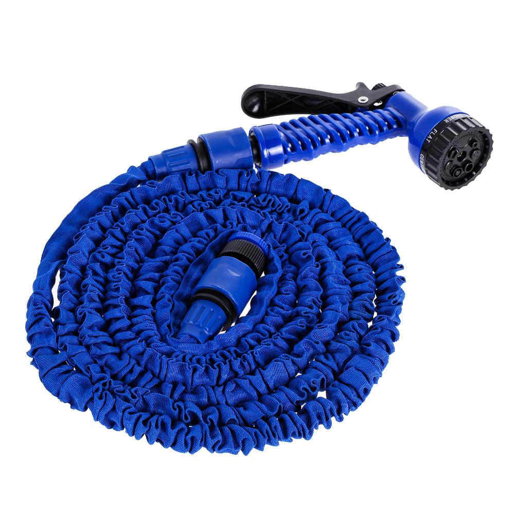 Manguera de jardín Flexible y extensible, tubo de agua de 25-200 pies con pulverizador para riego de jardín y coche: 50FT