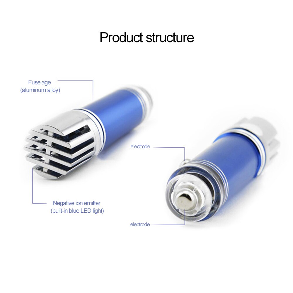 Mini Auto Car Fresh Air Ionic Purifier Oxygen Bar Ozone Ionizer Cleaner 12V For Car Bedroom Office
