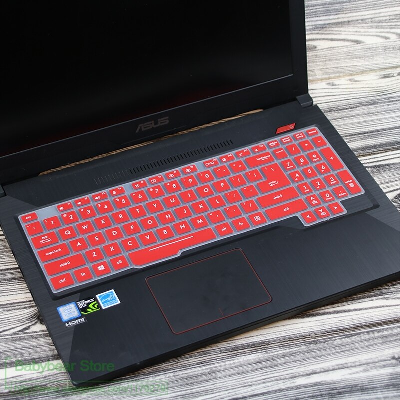 Asus tuf gaming  fx504 fx504ge fx504gd fx504gm fx504g fx503 fx503vd 15 tuuman 15.6 tuuman silikoninen kannettavan tietokoneen näppäimistön suojakuori: Punainen