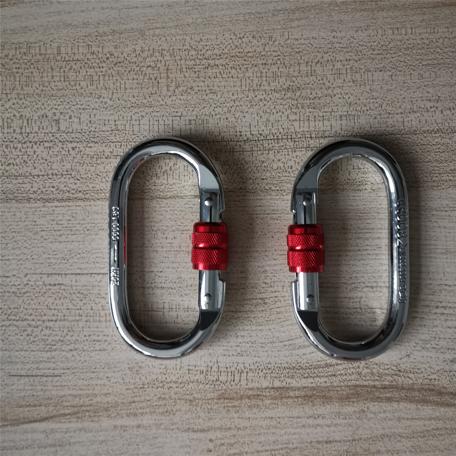 2 Pcs O-Vormige Karabijnhaak Super Sterkte Stalen Schroef Lock Bescherming Karabijnhaak Clip Voor Klimmen Wandelen Yoga Hangmat 25KN veiligheid