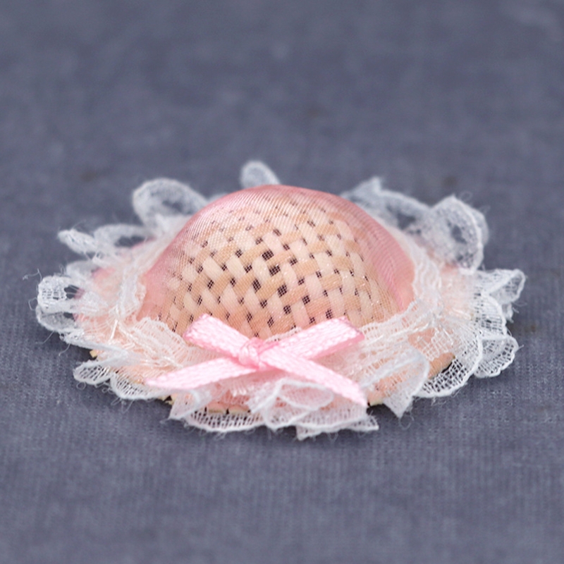 Puppen-prinzessinnen-einstellen mit strohhut, diy-szene, geburtstagsgeschenk und transparentem kosmetikkoffer ( 1:12er- einstellen)