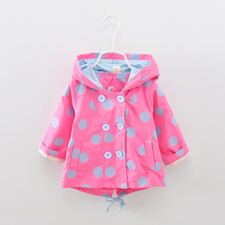 Baby girl dot trench coat