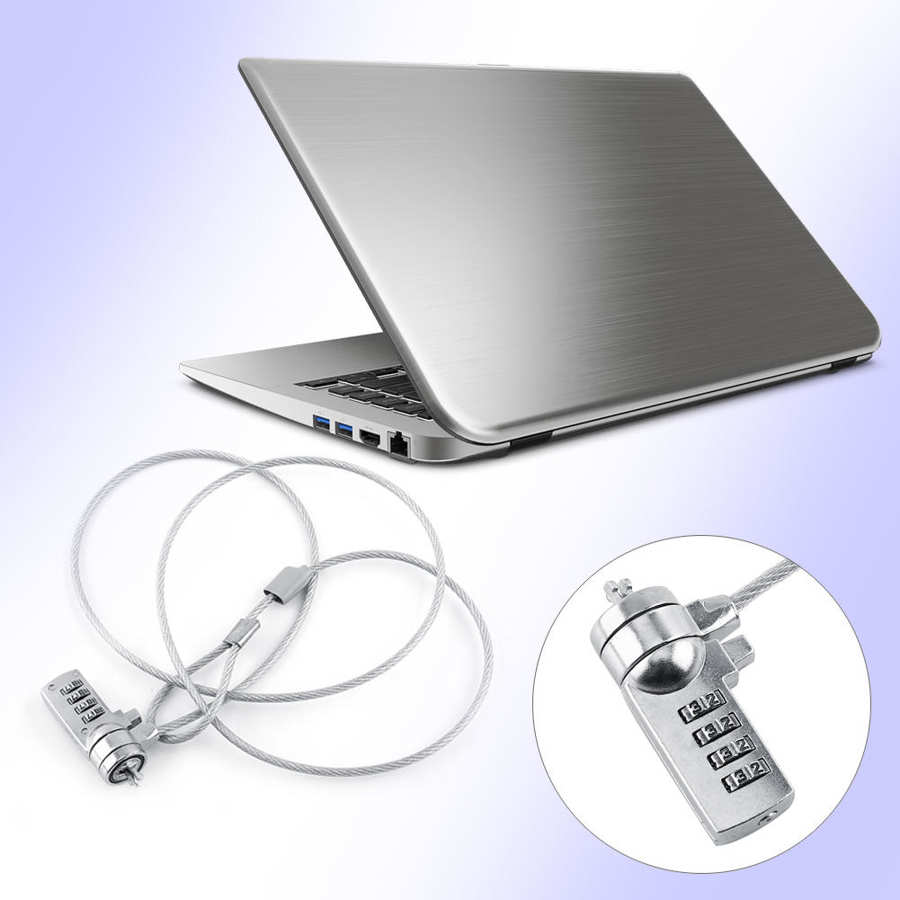 110cm Laptop Combination Security Lock Cable Chain Theft Deterrent 4 Digit Password For Notebook PC