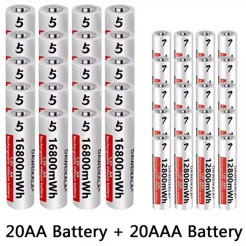 AA AAA rechargeable battery 1.5V lithium-ion battery remote For Mouse Flashlight Fan Game Machine electric toy battery