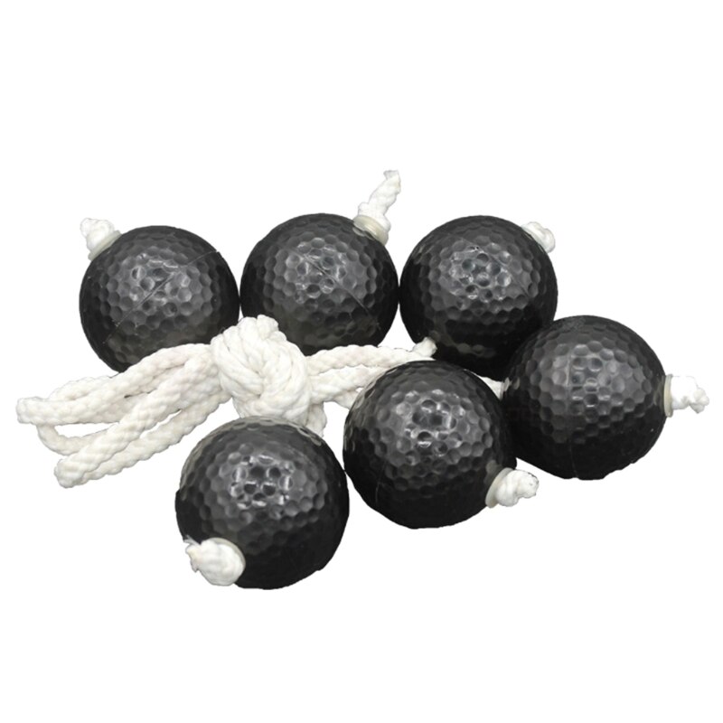 3 Pairs Ladder Ball Replacement Ladder Balls PE Ladder Toss Set Toss Game Balls: black