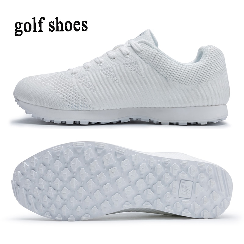 Lette golfsneakers sko mænd åndbare walking sneakers hvid mesh golf sneakers kvinder sportssko til par