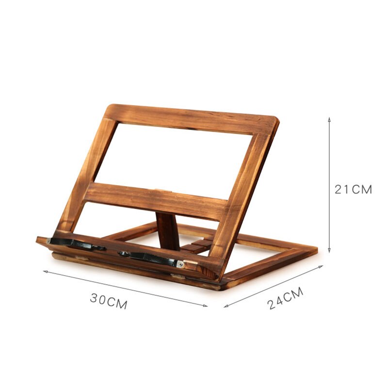 Lezen Vouwen Houten Grenen Frame Lezen Boekenplank Boek Lezen Beugel Tablet PC Ondersteuning Stand Tafel Tekening Schildersezel: deep-iron sheets