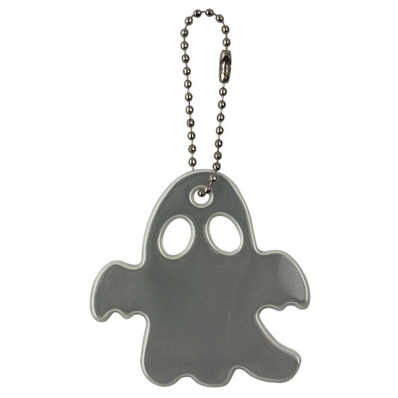Luminous Glowing Pendant Reflective Keychain Glow In The Dark Star Ghost Backpack Ideal marker for tent zipper pulls and jackets: GHOST