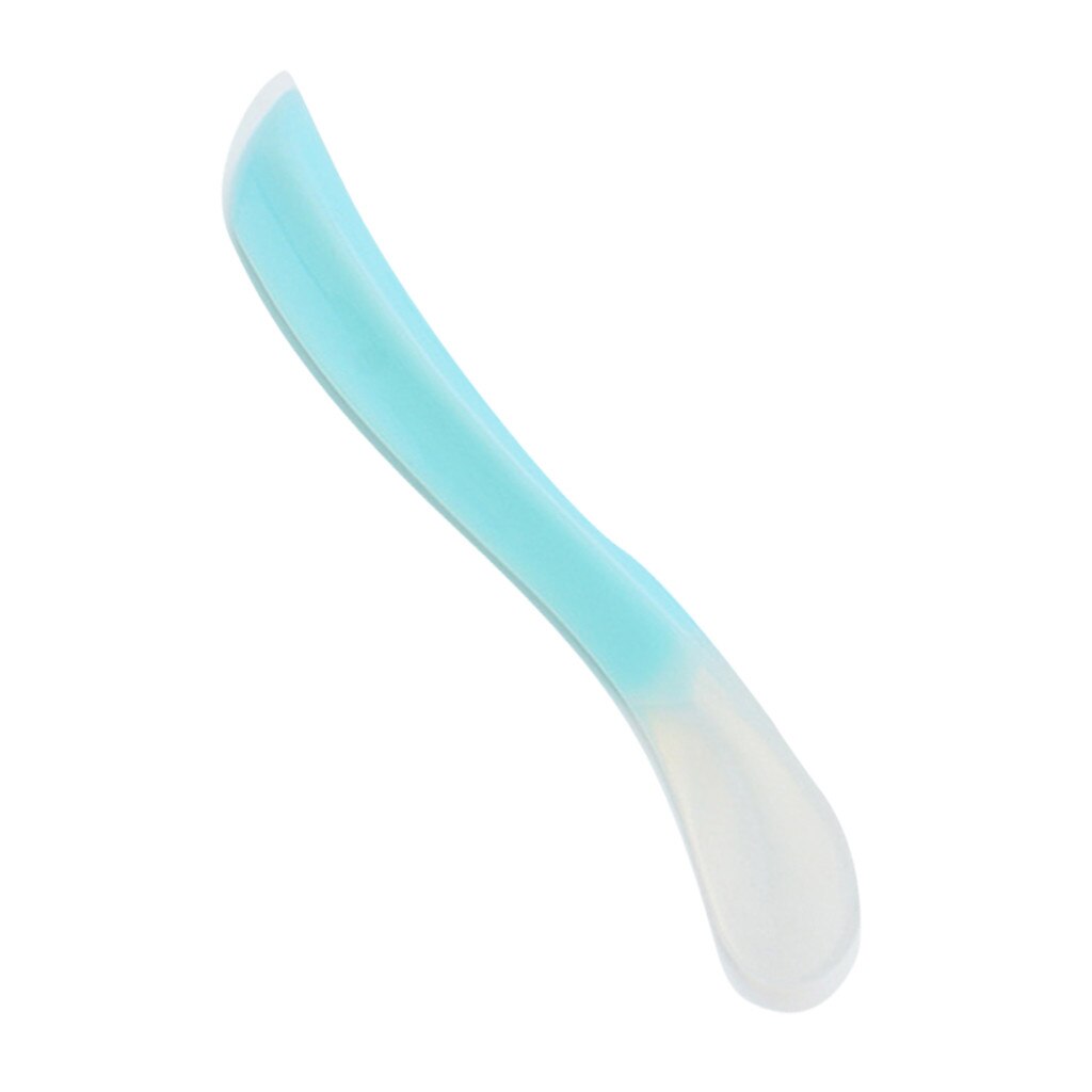 Cucharas de mango de cuchara coloridas utensilios de cuchara de bebé utensilios de cocina Mango antideslizante para aprender vajilla # CL30: E