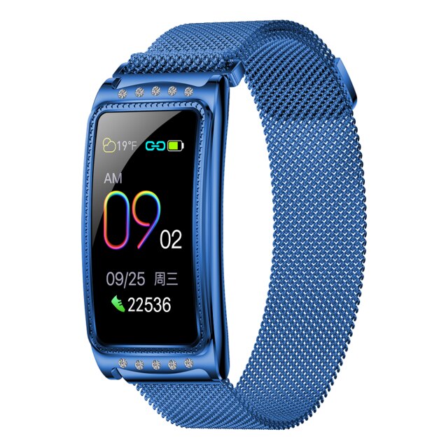 F28 slimme armbanden voor vrouwen,  ip68 waterdichte slaapmonitors, sportkleurenscherm, fitnesstracker, hartslagmeter, pak van  s6 h8 horloges: Blauw