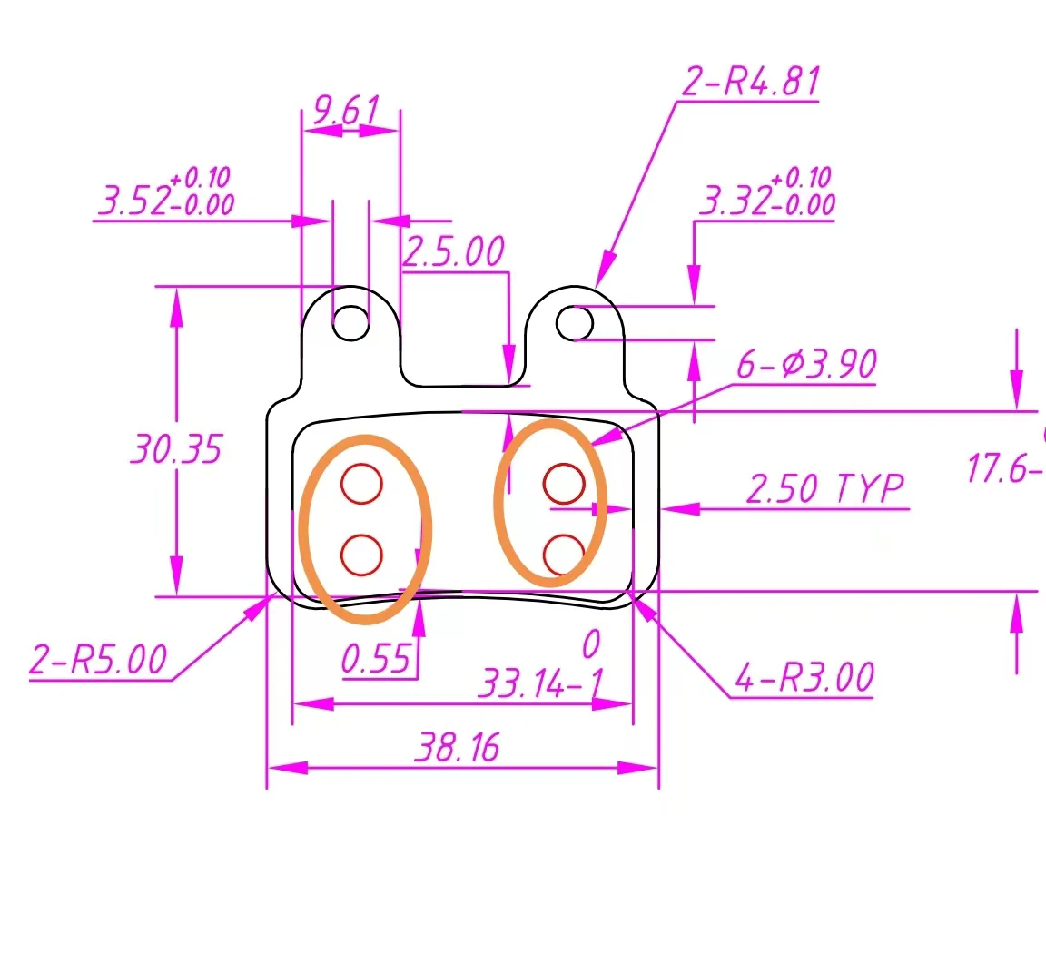 Ebike Disc Brake Pads For XD-KLBS-DOTS Brake Calipers Pads Electric Bike Disc Brake Pads For XOD Brake Calipers