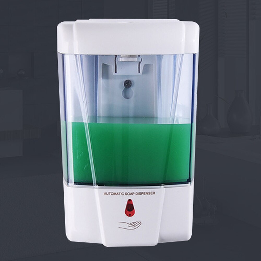 Dispensador de jabón líquido para baño, máquina dispensadora de jabón de manos libres con Sensor inteligente automático montado en la pared, 600ml, para Cocina