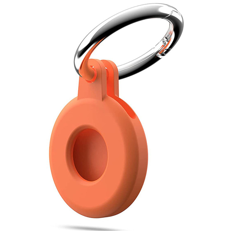 Silikone etui, fuldt cover, nøglering til apple airtag, telefon, kæledyrsfinder, tracker, tyverisikker, airtag-cover til airtags: Himmelblå
