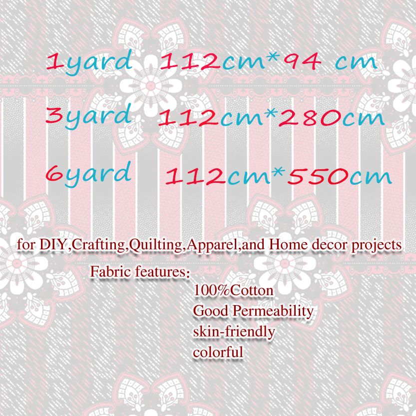 Real Wax Ankara African Fabric Wax Print Fabric Original Tissue African 100% Cotton African Wax Fabric AFRICA NO.1