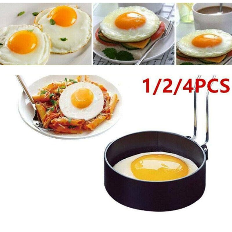 Ring rustfrit stål non-stick runde skimmelforme cirkler til stegning forme æg morgenmad essentielt ægkager