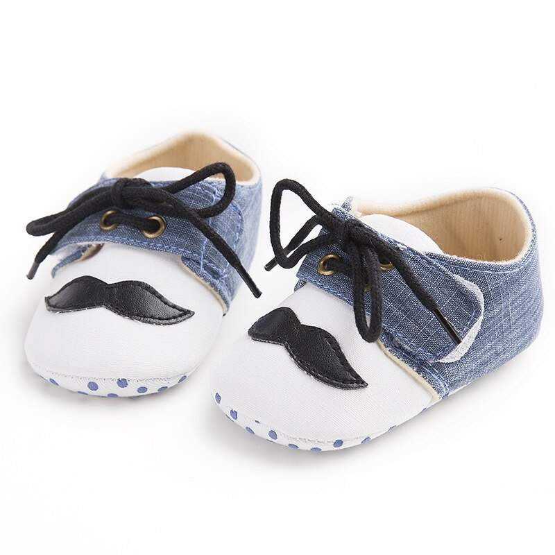 Baby sommer sko nyfødte baby baby pige drenge kausal krybbe sko tegneserie snørebånd blød såle krybbe afslappet snørebånd sneakers: Blå / 0-6 måneder