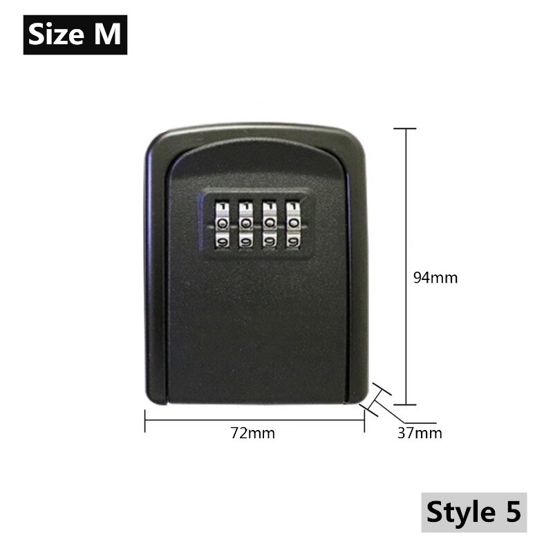 Wall Mount caja fuerte Key Storage Secret Box Organizer 4 Digit Combination Password Security Code Lock No Key Home Safe Box: Style 5