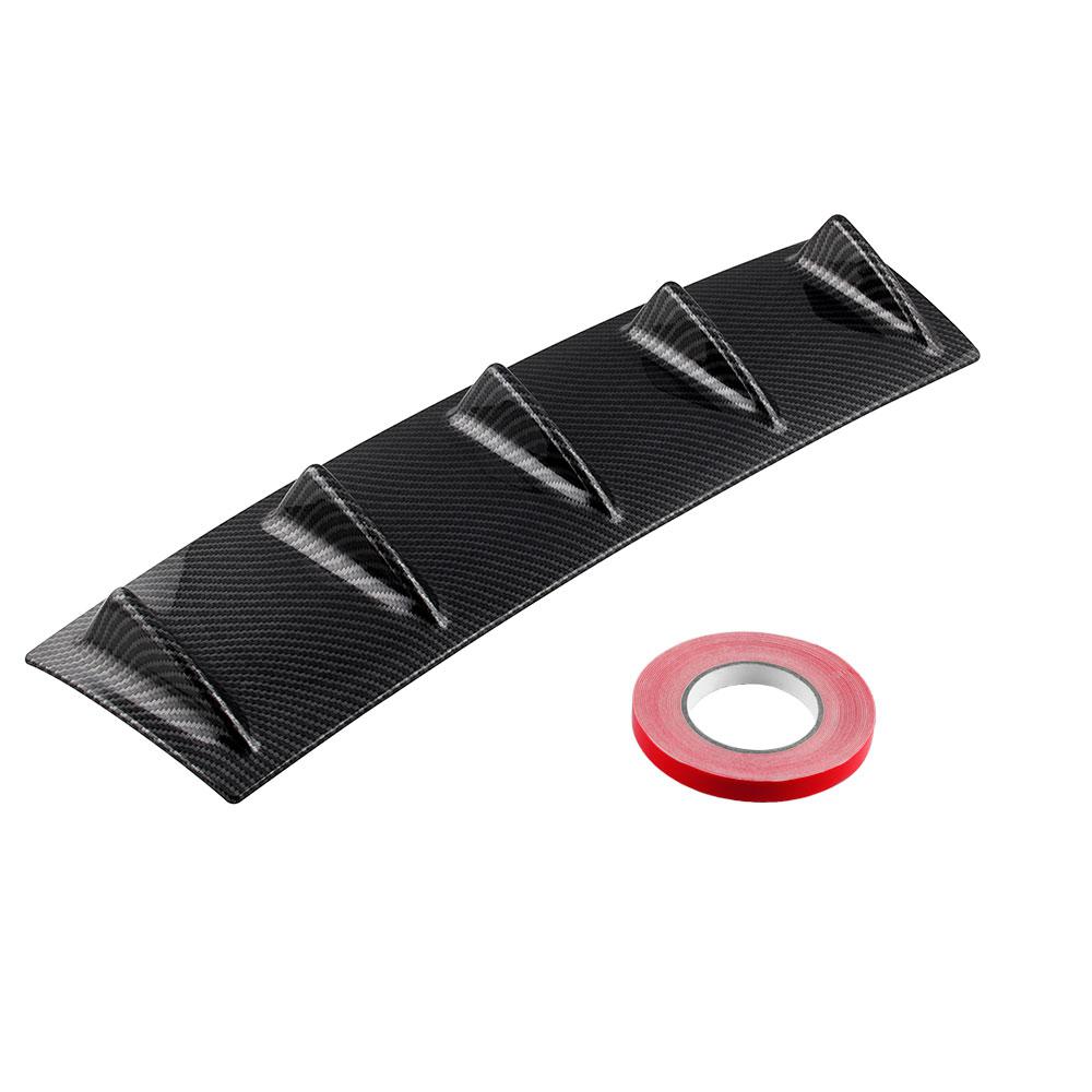 Shark Style Universal Rear Bumper ABS Lip Diffuser Fin Universal Use Car Automobile Accessories Parts Small/Medium/Large: Carbon fiber M