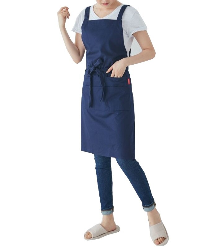 100% Katoen Keuken Chef Schort Met Pocket Vrouwen Bib Schort Voor Koken Bakken Crafting Werk Winkel Bbq: A5