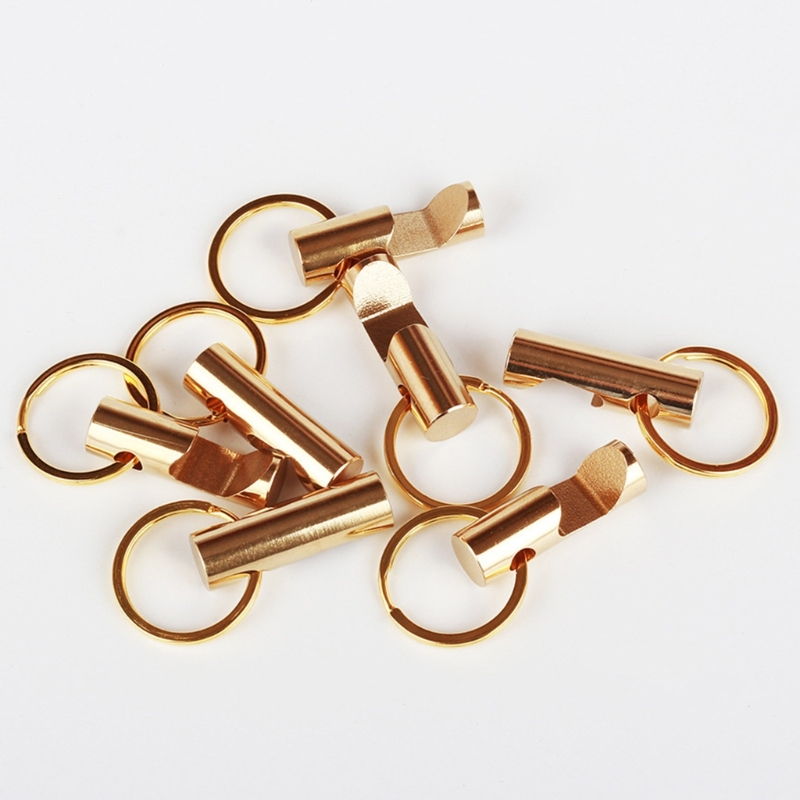 Flesopener met sleutelhanger, messing bieropener Klassieke mini-opener Duurzame zaksleutelhanger Bierflesopener Grappig cadeau