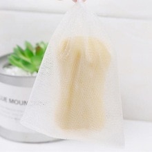 10 stk / parti sæbepose skumnet sæbebehandlet handske til skummende rengøring bad sæbe net badeværelses rengøringshandsker mesh bad svampe