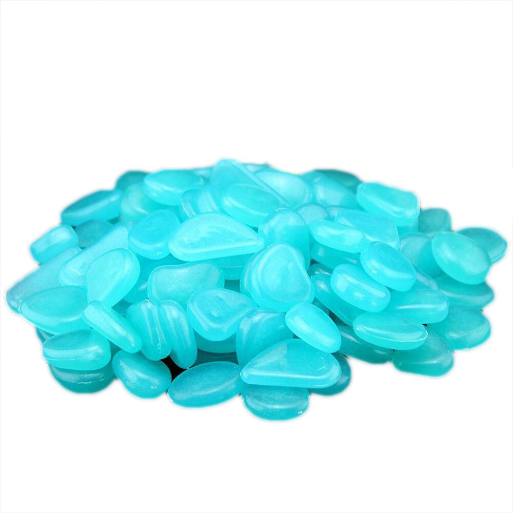 50 Glow In Dark Pebbles Stone Home Garden Walkway Aquarium Fish Tank Valentine Glow In The Dark Garden Pebbles Stones Rocks: D