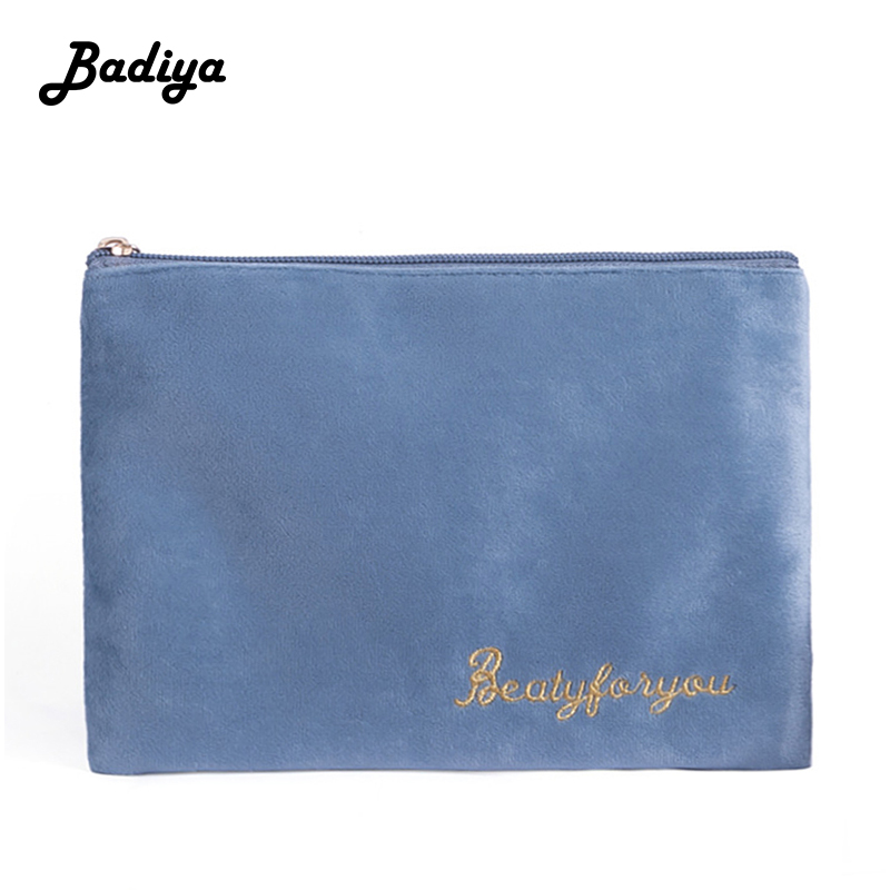 Women Cosmetic Bag Cute Mini Soft Velvet Make Up Case Zipper Bag Organizer Toiletry Makeup Bags for Travel Ladies Beauty Case