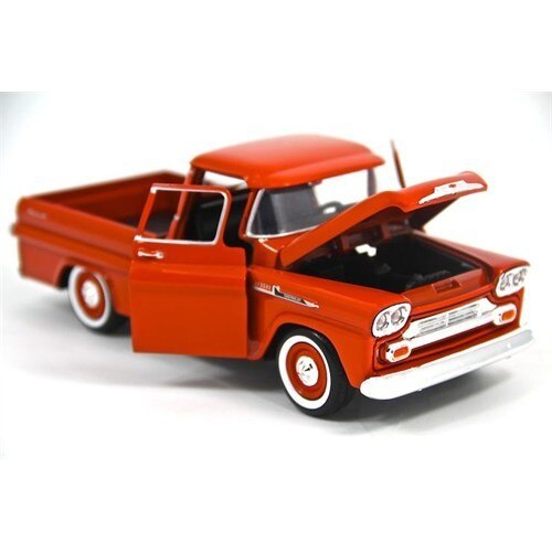 Motormax 1:24 1958 chevy apache fleetside pickup - rotes modellauto
