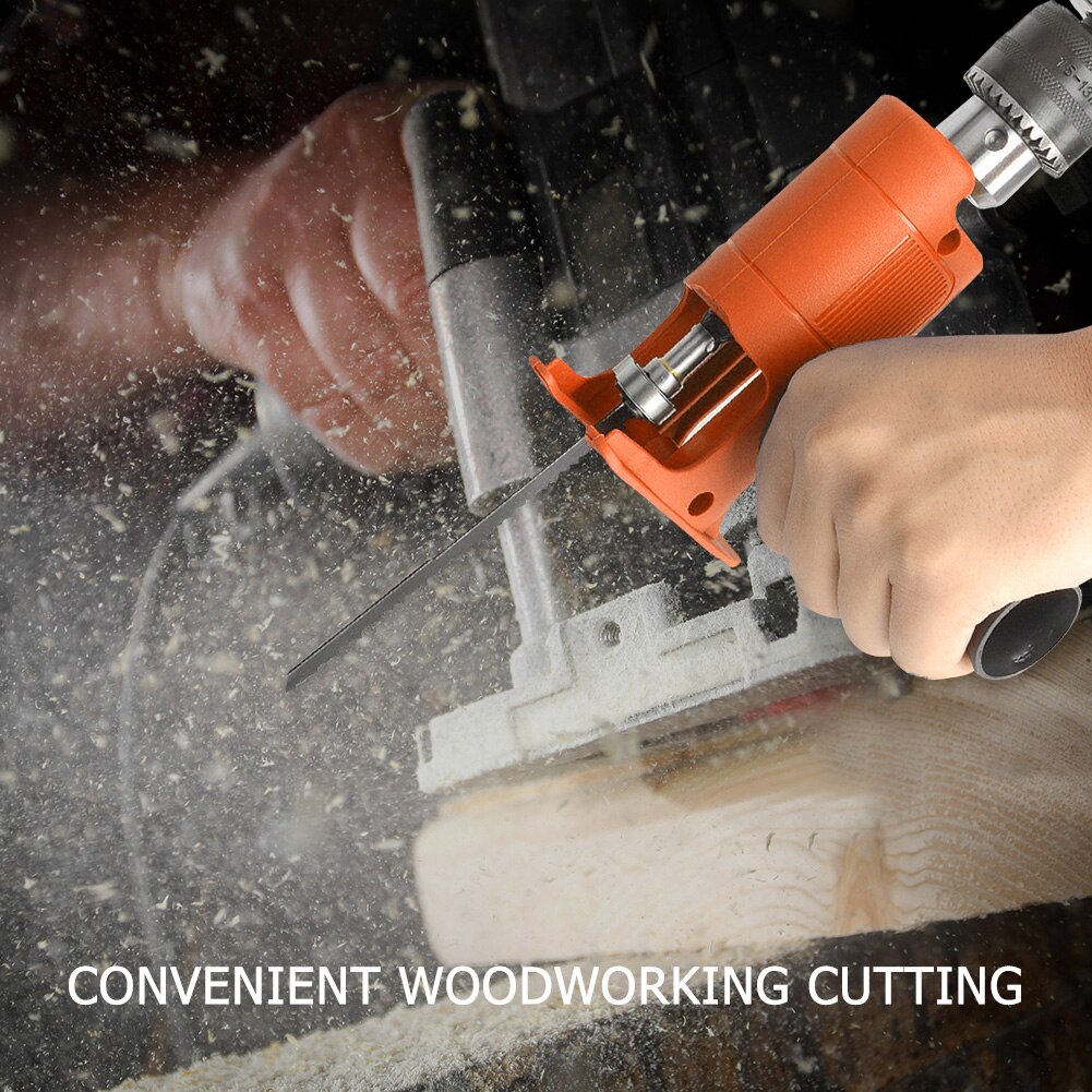 Household Electric Drill Modified Reciprocating Jig Saw Adapter for Wood Steel Pipe Plastic Power Drill Woodworking Tool