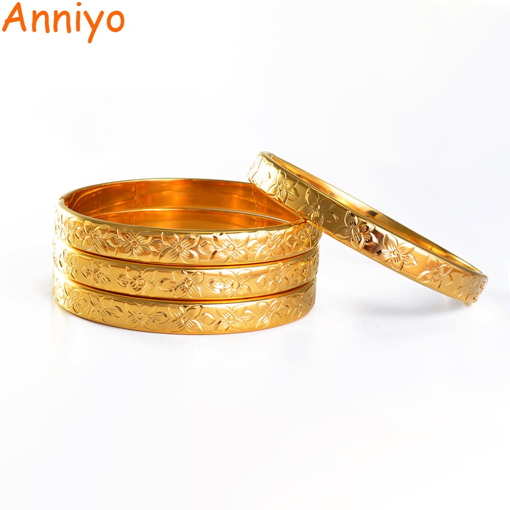 Anniyo Hawaiian Flower Bangle bracciale Color oro bracciale Bangle Kiribati Chuuk micronsia Marshallese braccialetti donna ragazze #072104
