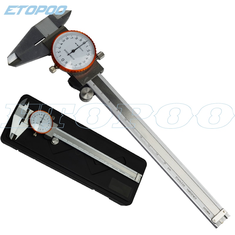 150mm 6inch Shock proof Dial Caliper 0-150mm Dial Vernier Caliper micrometer gauge .