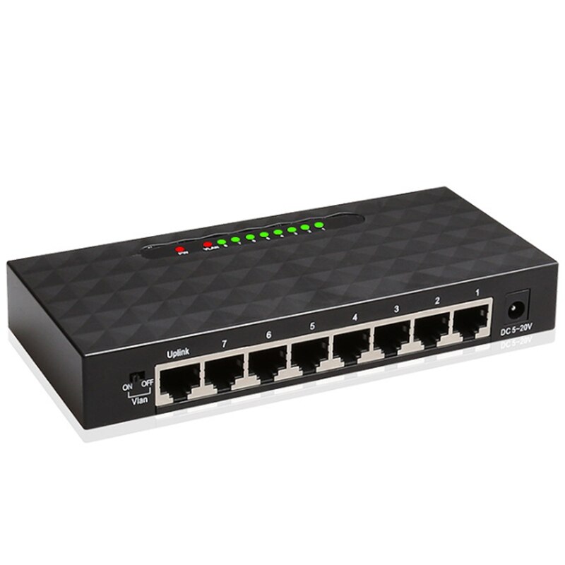 8 Port Gigabit Switch Network Ethernet Switch Smart Vlan Network Switch Lan Hub Full Or Half Duplex Exchange