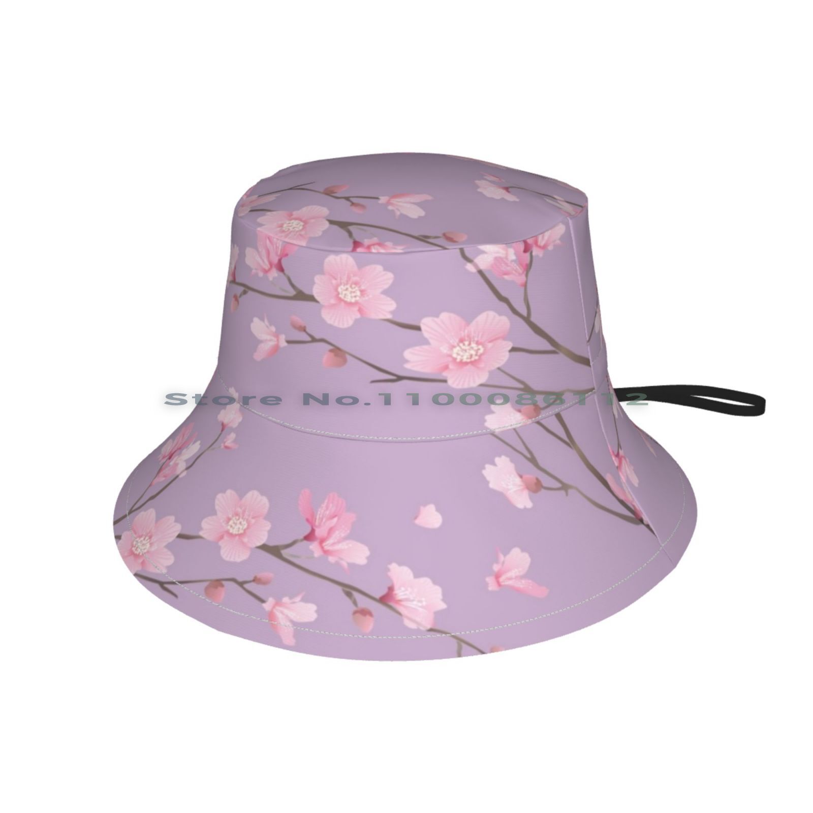 Cherry Blossom-Pastel Purple Bucket Hat Sun Cap Cherry Blossom Tree Japanese Cherry Blossom Sakura Flower The Cherry Tree