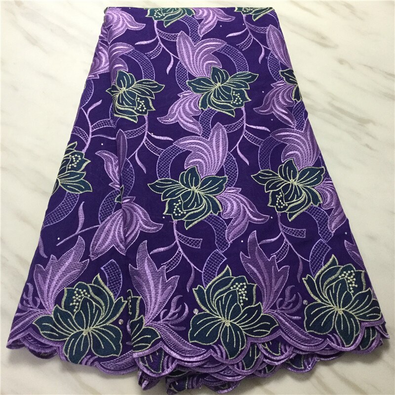 White Swiss Lace Fabric Latest Heavy Beaded Embroidery African Cotton fabrics Swiss Voile Lace Popular Dubai Style 5yards