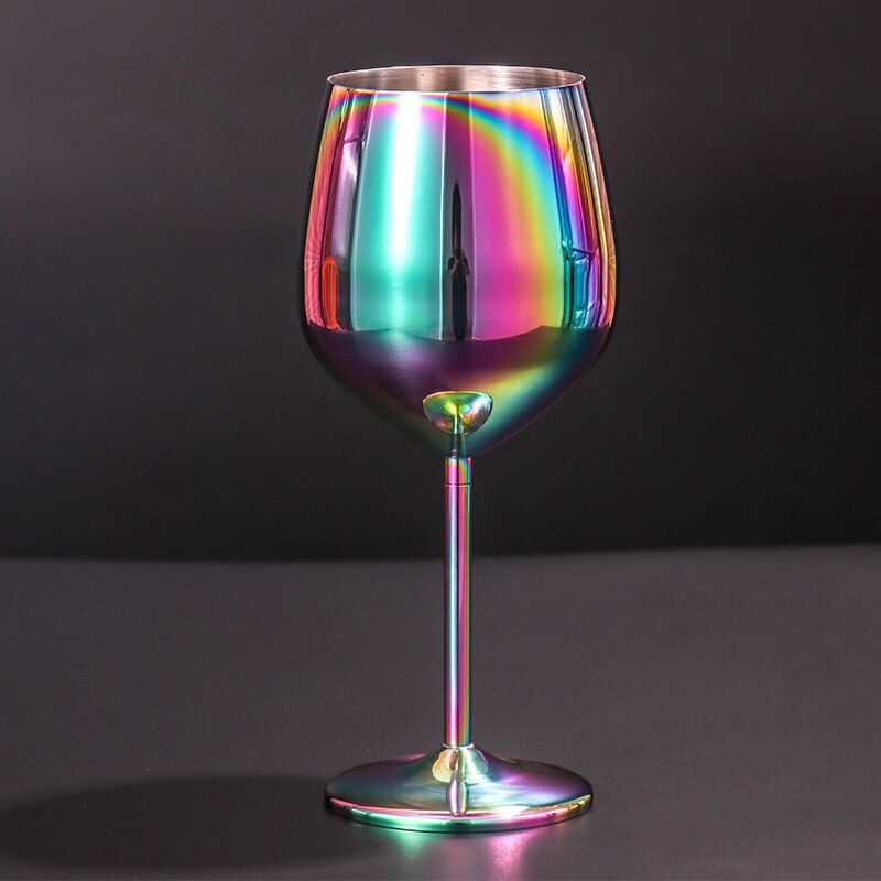 Rustfrit stål vinglas dobbeltvæggede isolerede ubrydelige bæger til champagne med rød hvidvin - genanvendelig kop: 1