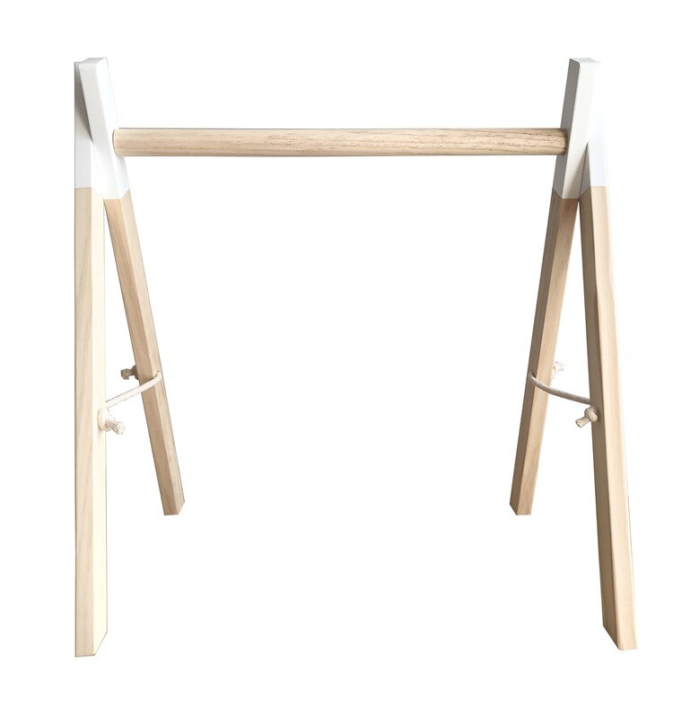 Baby Bed Rammelaar Kamer Decor Play Gym Speelgoed Houten Nursery Zintuiglijke Speelgoed Baby Kamer Kledingrek Accessoires Fotografie Props: white shelf