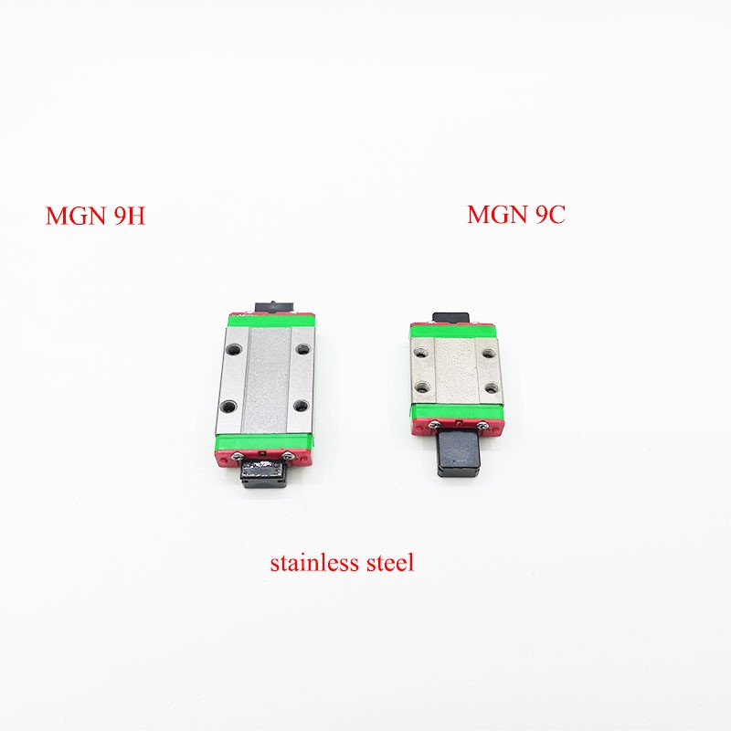 MGN 9mm Linear Guide MGN9 L= 100 200 300 350 400 450 500 600 mm Linear Rail Way + MGN9C or MGN9H Linear SS Block 3d Printer CNC