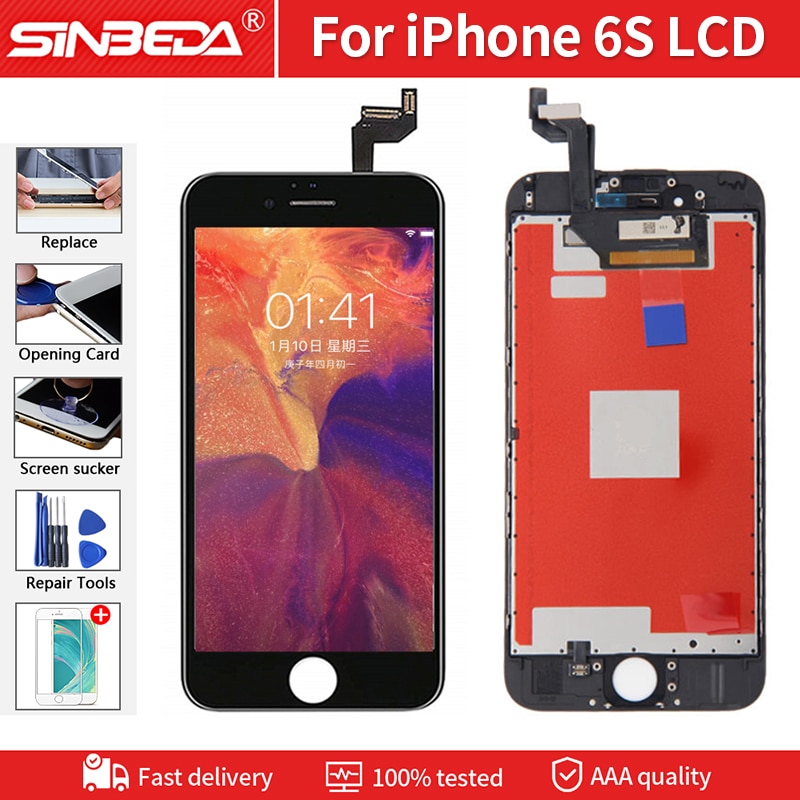4.7 "100% testé pour iPhone 6S A1633 A1688 A1700 écran LCD avec remplacement de numériseur haute luminosité de l'écran tactile 3D