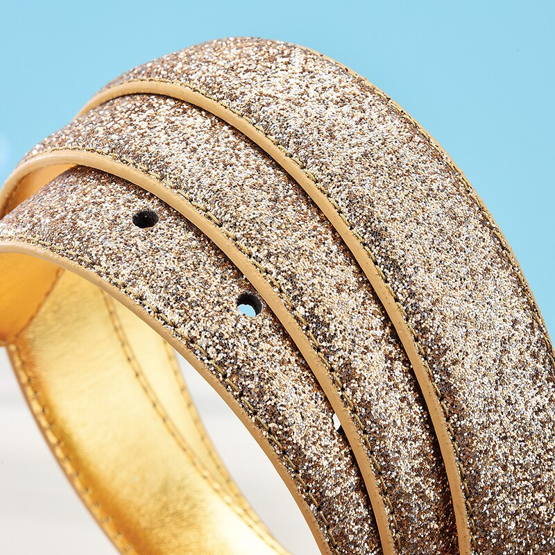 Ceinture de smoking, en PU, à paillettes pour femme, en faux cuir, à la , or ou argent, de bonne