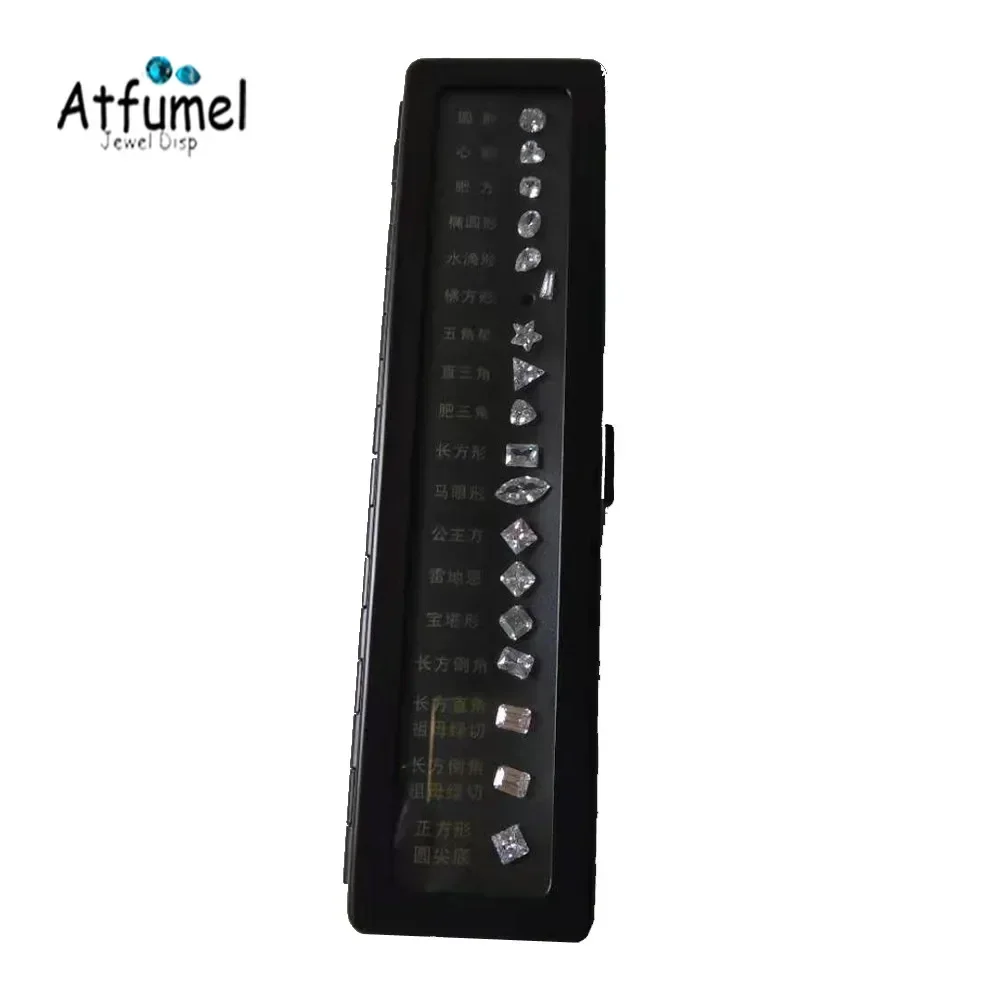 Diamond Zirconia Size Reference Contrast Carat Weight Diameter Special Cut Scale Master Teaching Tool Gemstone Contrast Tool: Silver